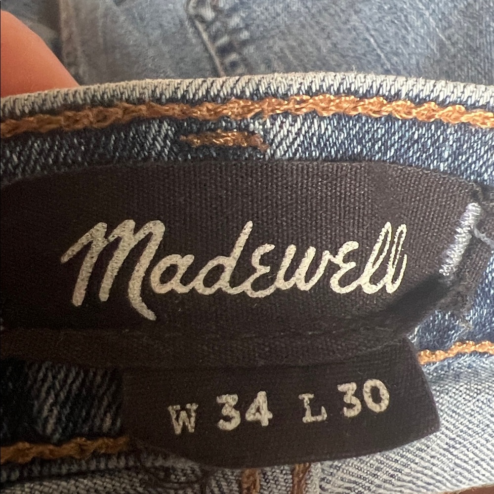 Madewell Classic Blue Denim Pants - Picture 1 of 3